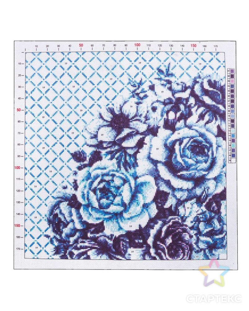 Канва для вышивания с рисунком «Розы», 41 × 41 см арт. СМЛ-6762-1-СМЛ2956836 1