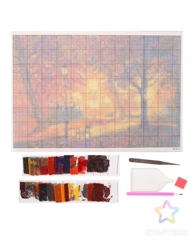 Алмазная мозаика "Осенний сквер", 33 цвета арт. СМЛ-6815-1-СМЛ2967641 2