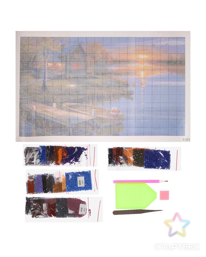 Алмазная мозаика "Дом возле озера", 39 цветов арт. СМЛ-26034-1-СМЛ2967941 2