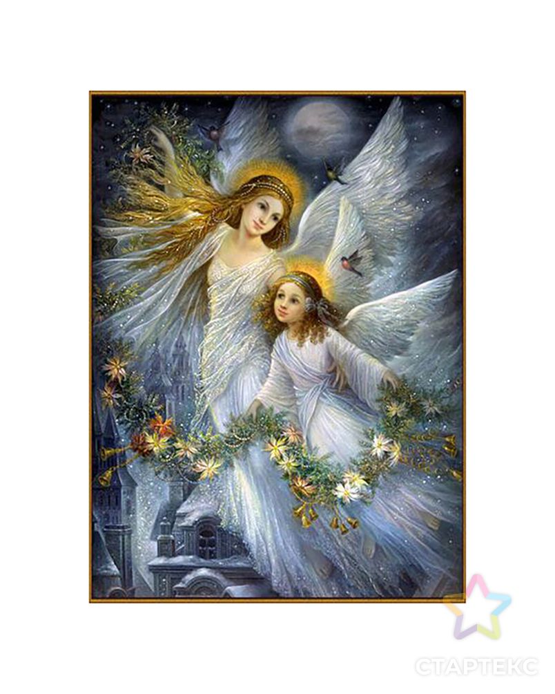 Алмазная мозаика "Светящиеся ангелы", 31 цвет, 40 × 32 см арт. СМЛ-6834-1-СМЛ2967983 1