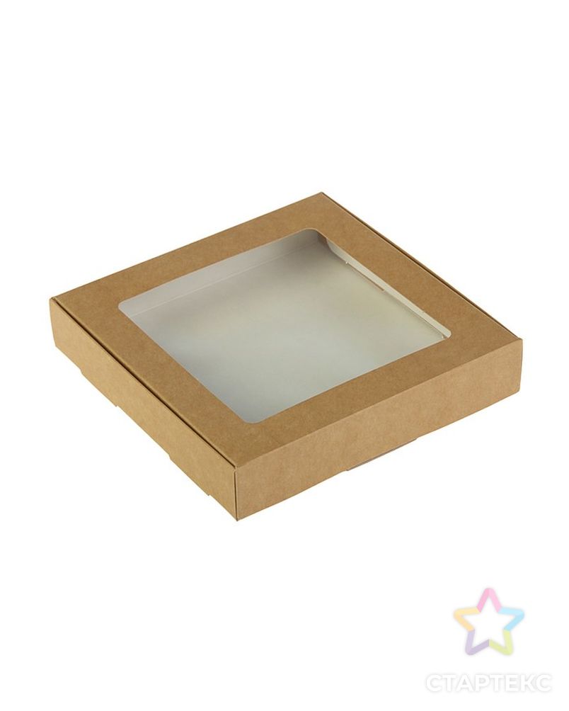 Коробка самосборная, с окном, сиреневая, 16 х 16 х 3 см арт. СМЛ-99018-7-СМЛ0002968415 2