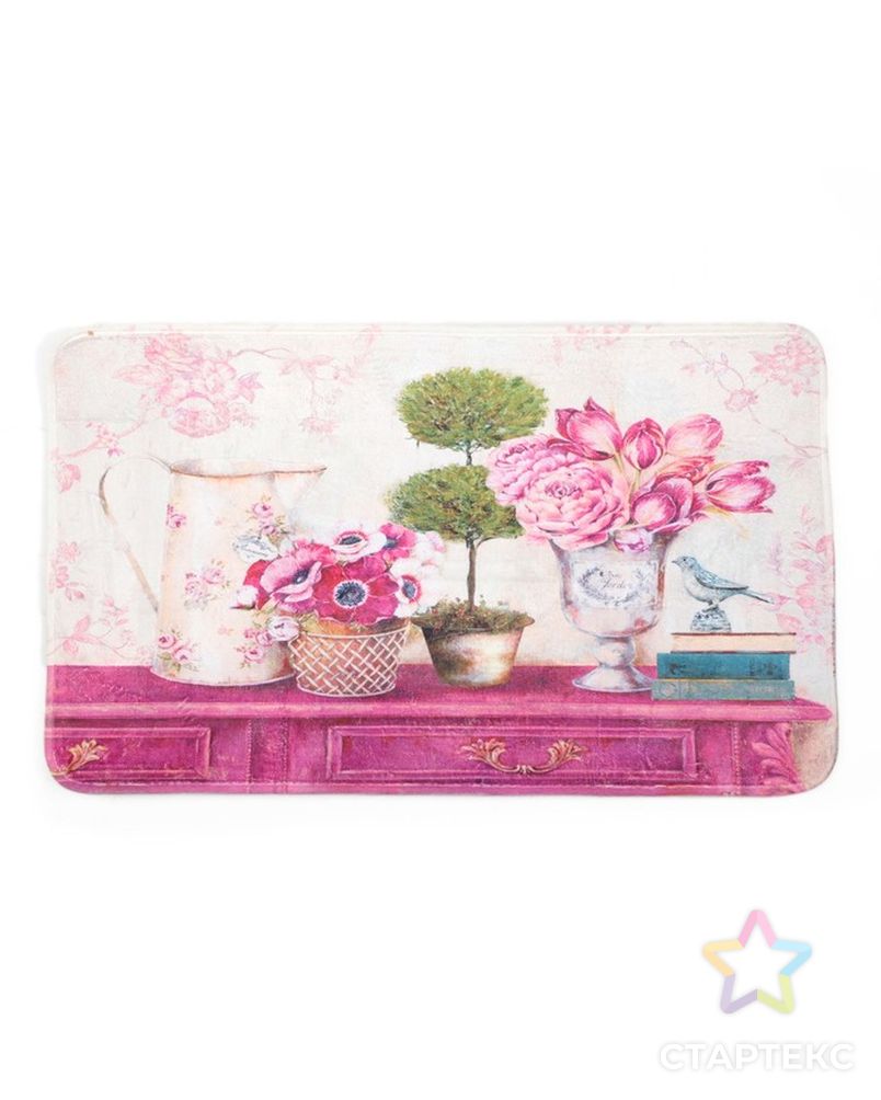 Коврик для дома «Натюрморт», 45×80 см, цвет розовый арт. СМЛ-30373-1-СМЛ2973757 1