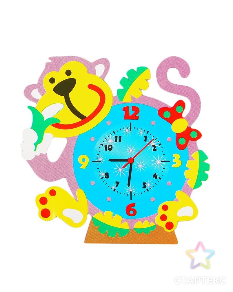 Набор для творчества "Создай интерьерные часы - обезьянка", часовой механизм арт. СМЛ-6997-1-СМЛ2983327 1