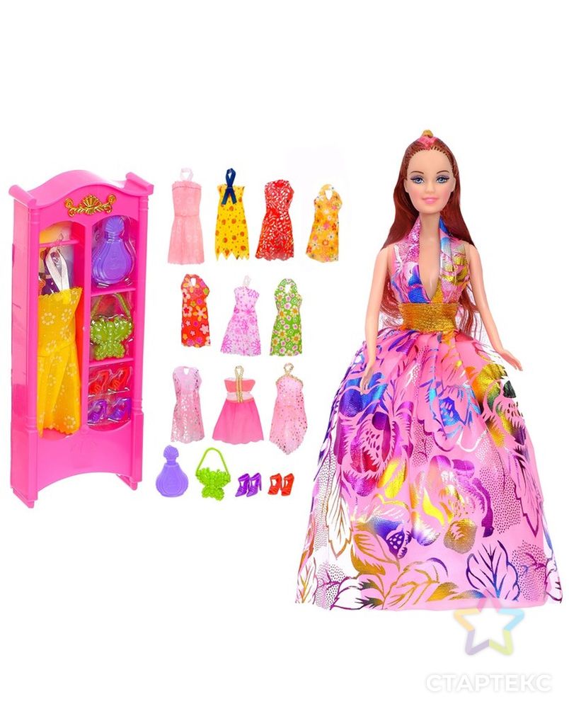 Кукла модель «Анна» с набором платьев, с аксессуарами цвета: МИКС арт. СМЛ-54651-1-СМЛ0002985005 13