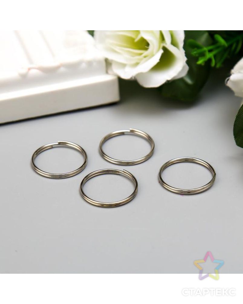 Соединительное кольцо металл серебро 2,2х2,2 см набор 50 шт арт. СМЛ-223381-1-СМЛ0002985324 2