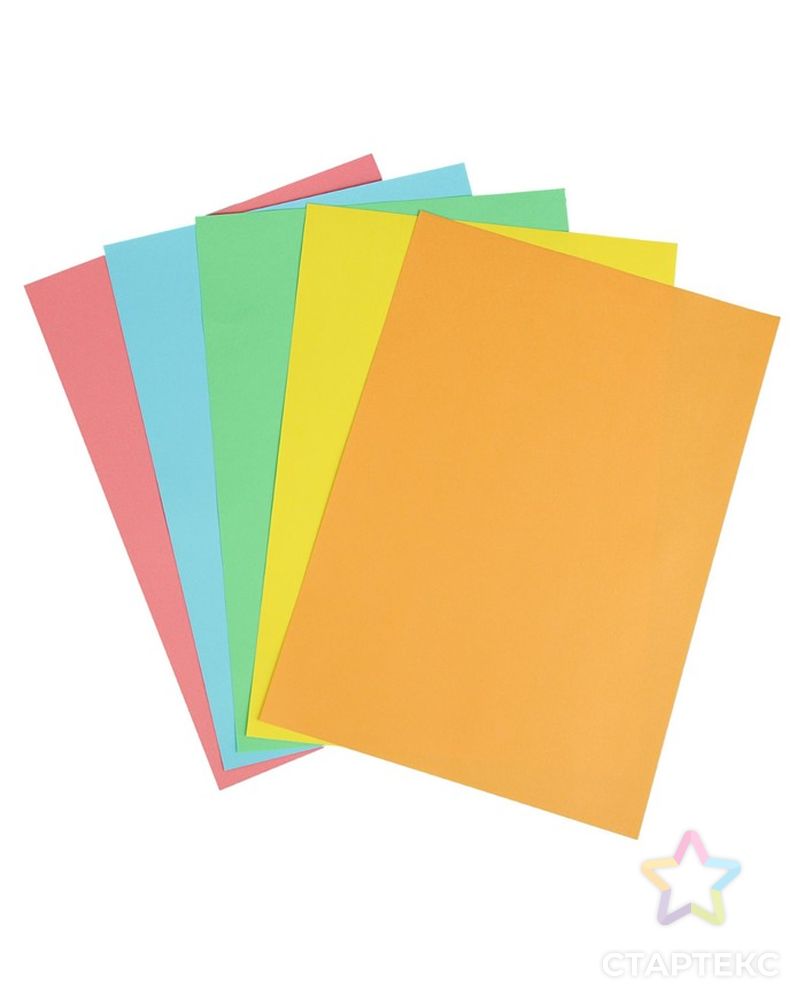 Бумага цветная А4, 100 листов Calligrata Mix, 10 цветов, тонированная в массе, 80 г/м² арт. СМЛ-173795-1-СМЛ0002991497 4