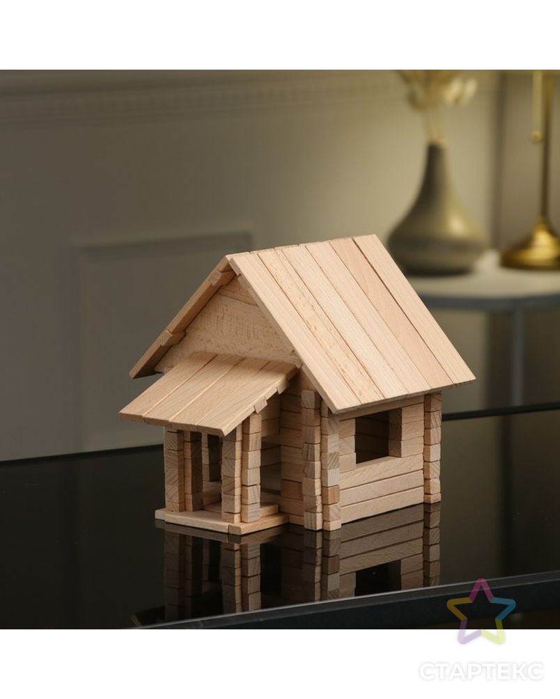 Конструктор деревянный "Загородный домик", 3 в 1, 146 деталей, массив арт. СМЛ-214737-1-СМЛ0002992586 2