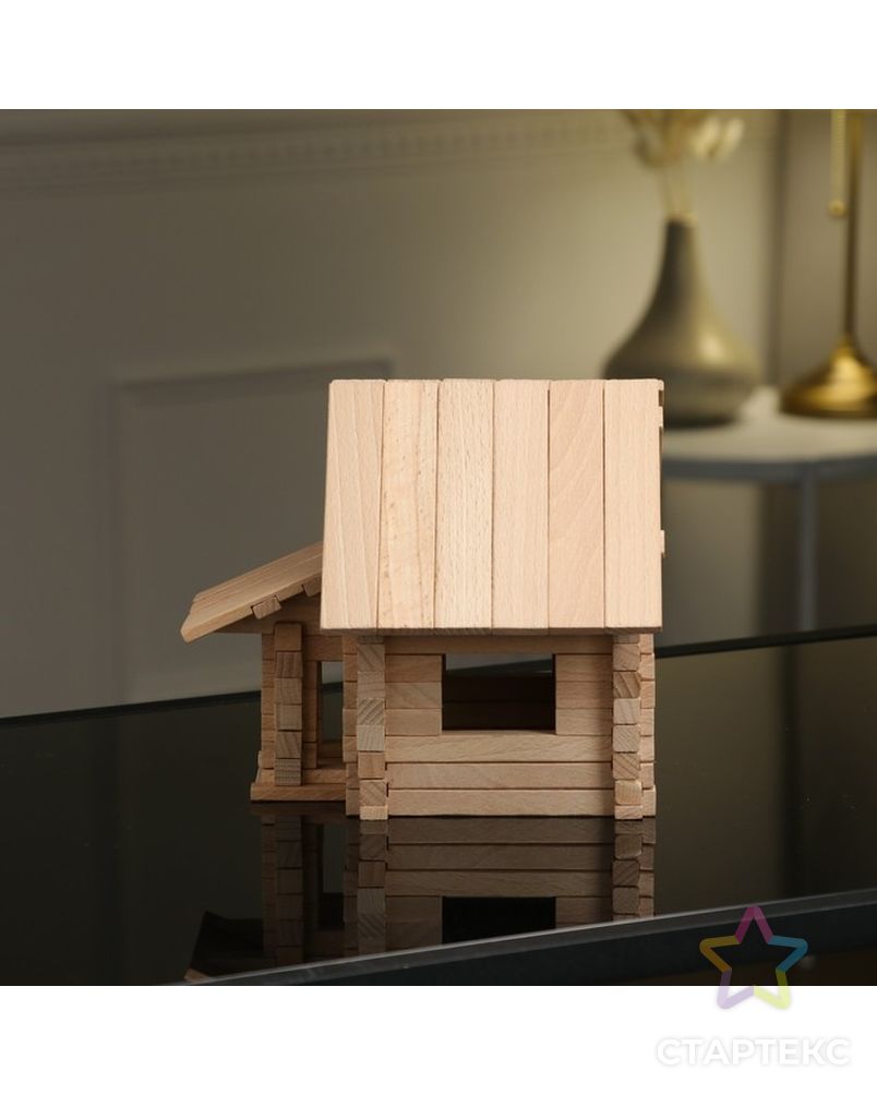 Конструктор деревянный "Загородный домик", 3 в 1, 146 деталей, массив арт. СМЛ-214737-1-СМЛ0002992586 4
