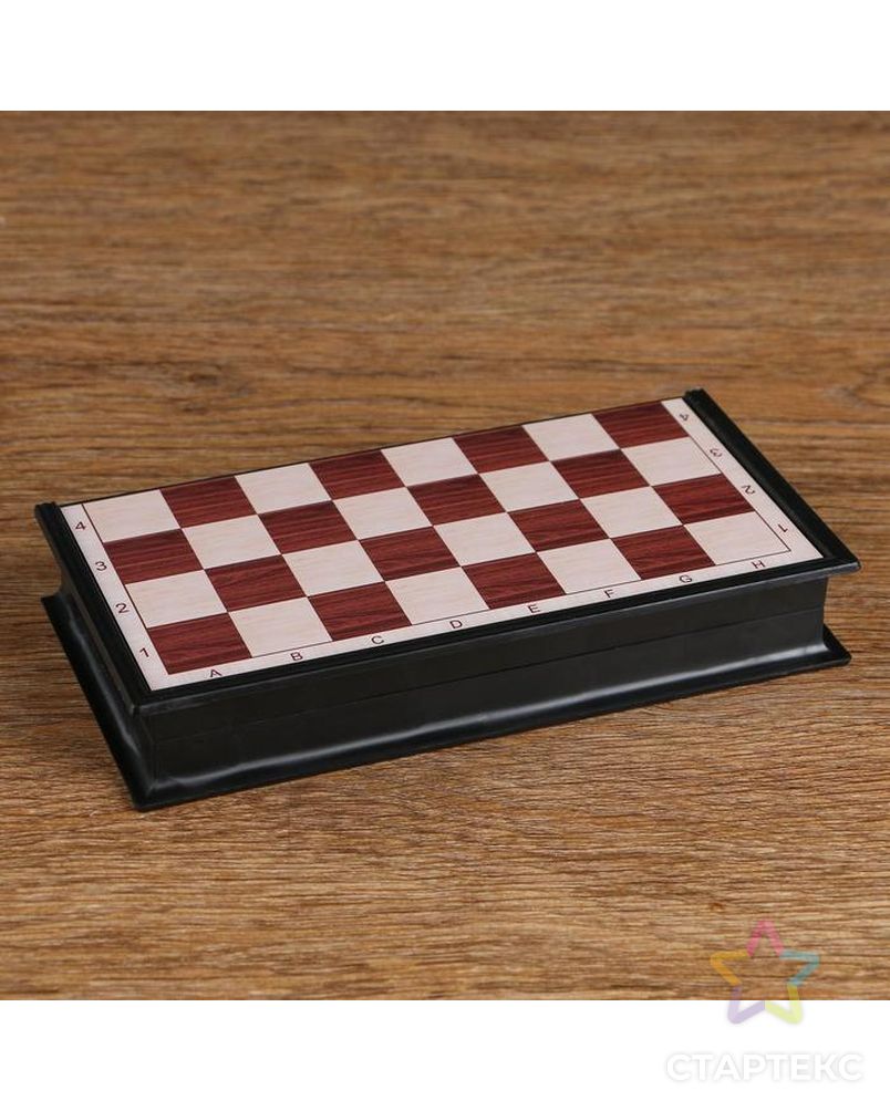 Игра настольная "Шахматы" классические, доска объёмная, 9х17.5 см арт. СМЛ-54614-1-СМЛ0002996844 4