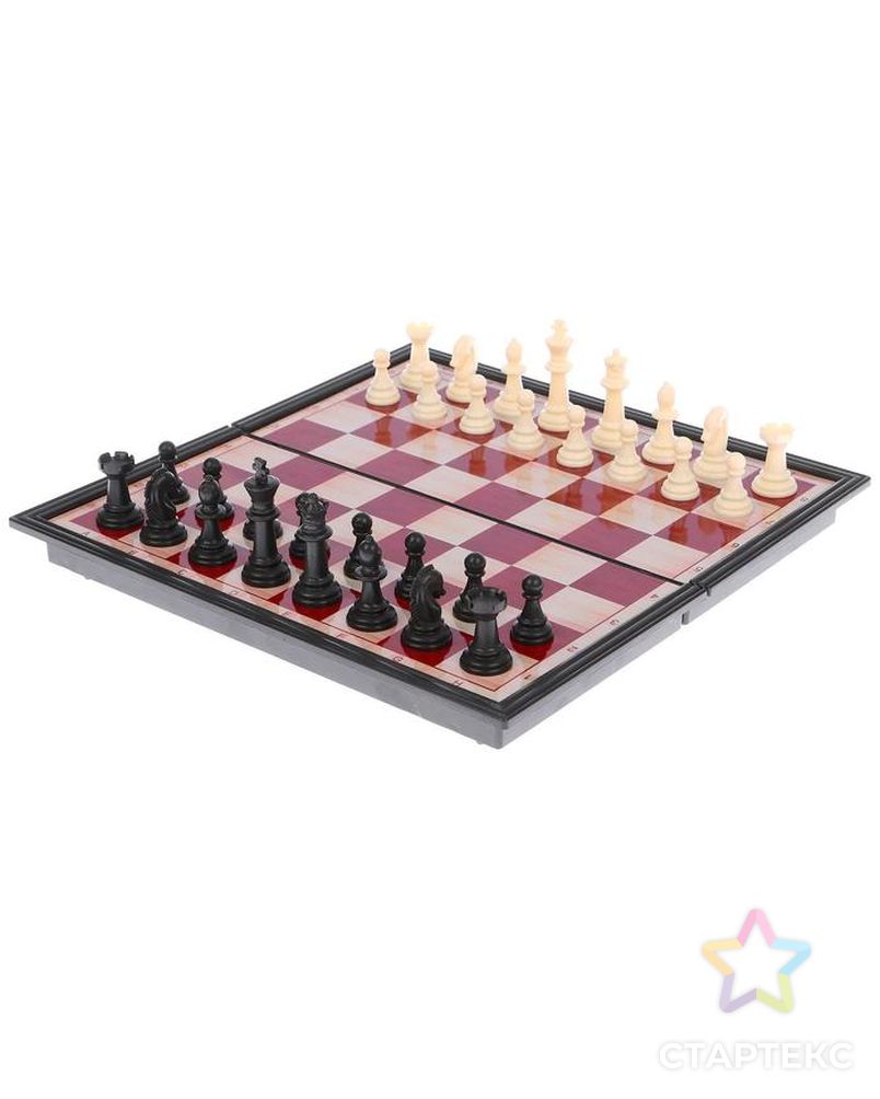 Игра настольная "Шахматы" классические, доска объёмная, 9х17.5 см арт. СМЛ-54614-1-СМЛ0002996844 5