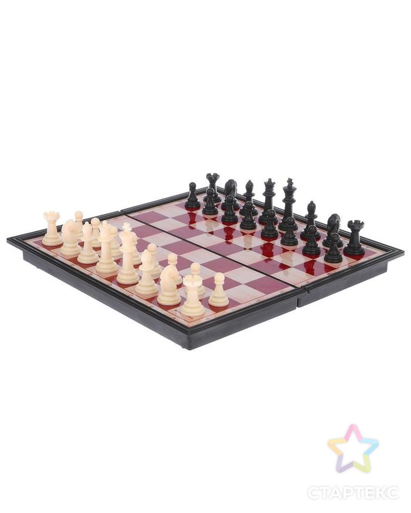 Игра настольная "Шахматы" классические, доска объёмная, 9х17.5 см арт. СМЛ-54614-1-СМЛ0002996844 6