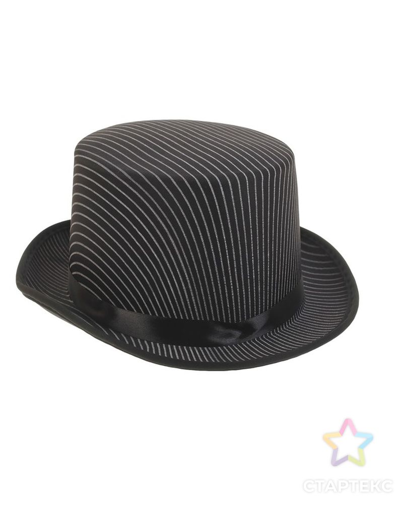Карнавальная шляпа «Цилиндр», 56-58 см арт. СМЛ-55566-1-СМЛ0003009009 1