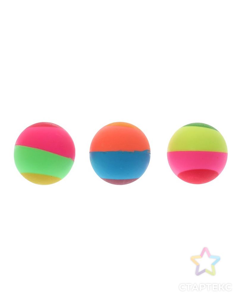 Мяч каучуковый «Полосатик», 3,3 см, цвета МИКС арт. СМЛ-55040-1-СМЛ0003018398 2