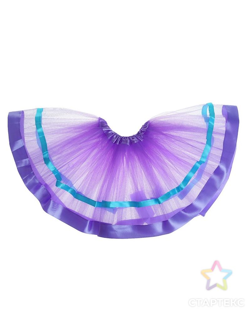 Карнавальная юбка «Красотка», трёхслойная, цвет фиолетовый арт. СМЛ-98209-1-СМЛ0003025983 1
