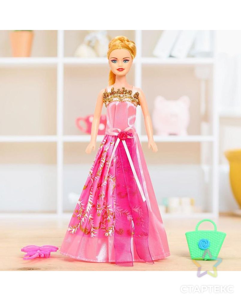 Кукла модель "Яна" в платье с аксессуарами, МИКС арт. СМЛ-139903-1-СМЛ0003036099 2
