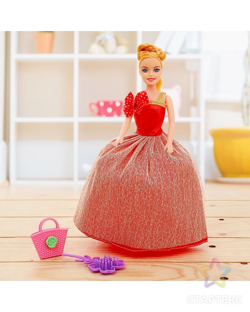 Кукла модель "Яна" в платье с аксессуарами, МИКС арт. СМЛ-139903-1-СМЛ0003036099 9