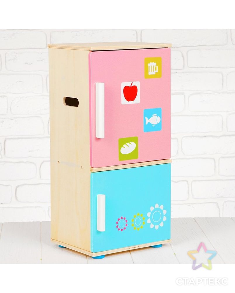 Игровой набор «Холодильник», деревянные продукты в наборе арт. СМЛ-55341-1-СМЛ0003048126 1