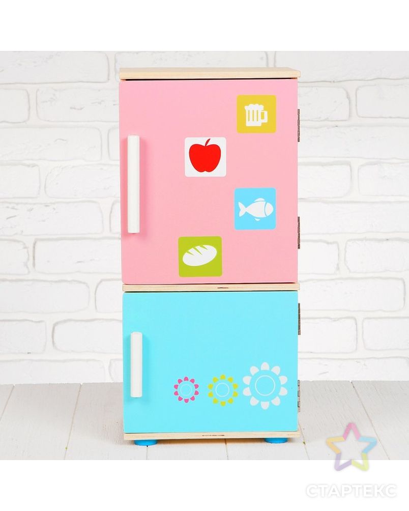 Игровой набор «Холодильник», деревянные продукты в наборе арт. СМЛ-55341-1-СМЛ0003048126 2