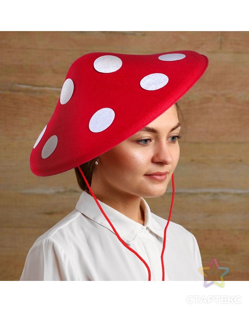Шапка мухомора для ребенка