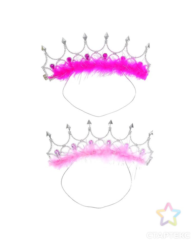 Корона «Волшебство», с резинкой цвета МИКС арт. СМЛ-100711-2-СМЛ0003053482