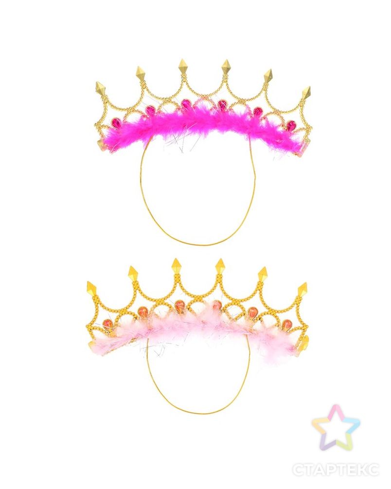 Корона «Волшебство», с резинкой цвета МИКС арт. СМЛ-100711-1-СМЛ0003053483 2