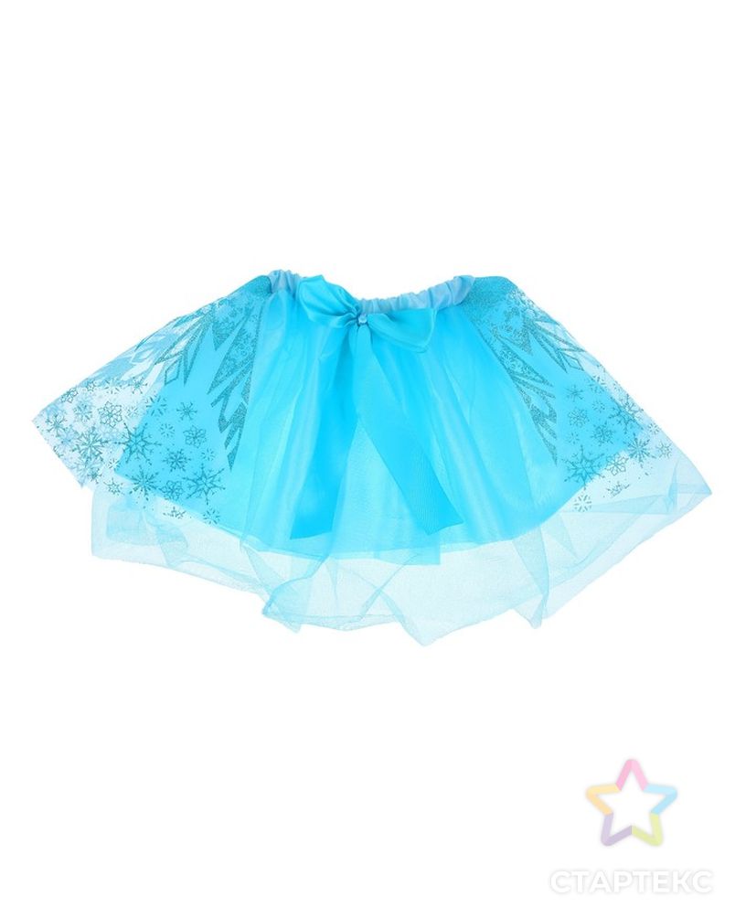 Карнавальная юбка «Снежинка», двухслойная, цвет синий арт. СМЛ-55459-1-СМЛ0003053496 1