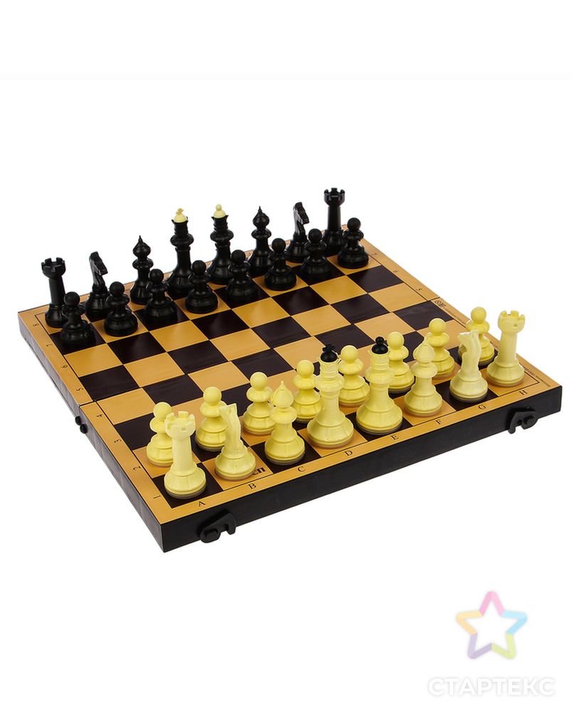 Настольная игра 2 в 1 "Семейная": шахматы обиходные, шашки (доска пластик 30х30 см) арт. СМЛ-52219-1-СМЛ0003091529 8