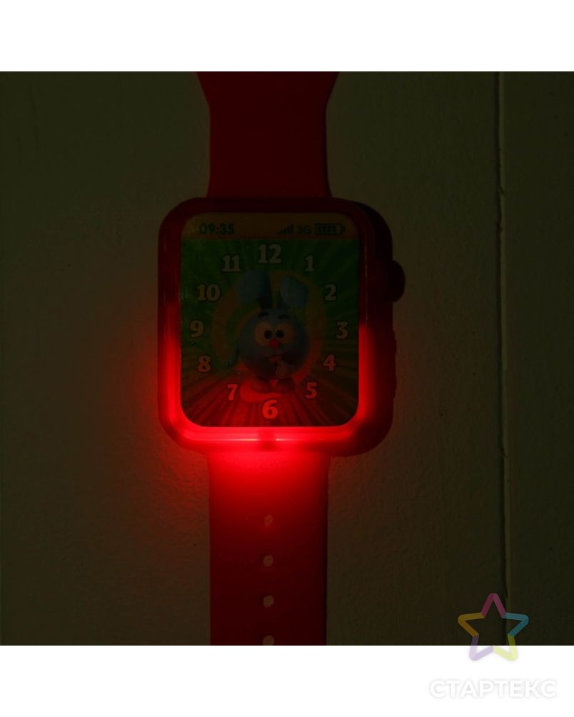Часы музыкальные "Весёлые часики" СМЕШАРИКИ, свет, звук, работает от батареек арт. СМЛ-120912-1-СМЛ0003096055 5