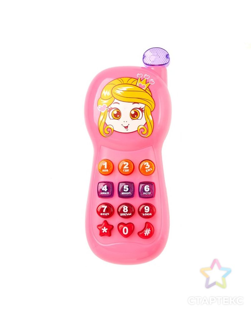 Телефончик музыкальный «Маленькая принцесса», световые эффекты, русская озвучка, работает от батареек арт. СМЛ-118881-1-СМЛ0003098521 3