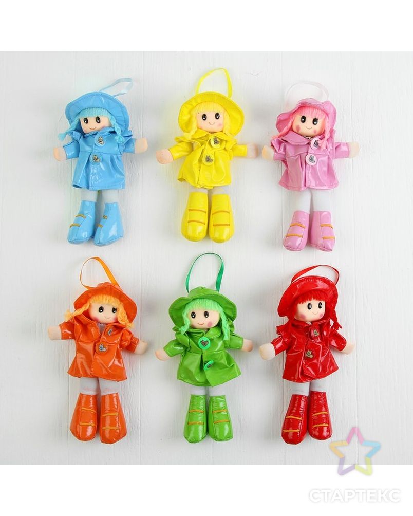Мягкая игрушка «Кукла с кудрявыми волосами», в платьишке и шляпке, цвета МИКС арт. СМЛ-46889-1-СМЛ0000311467 3