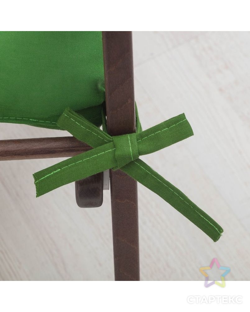 Набор подушек для стула 35х35 см 2шт, цв темно-зеленый, бязь, холлофайбер арт. СМЛ-7356-1-СМЛ3121937 3