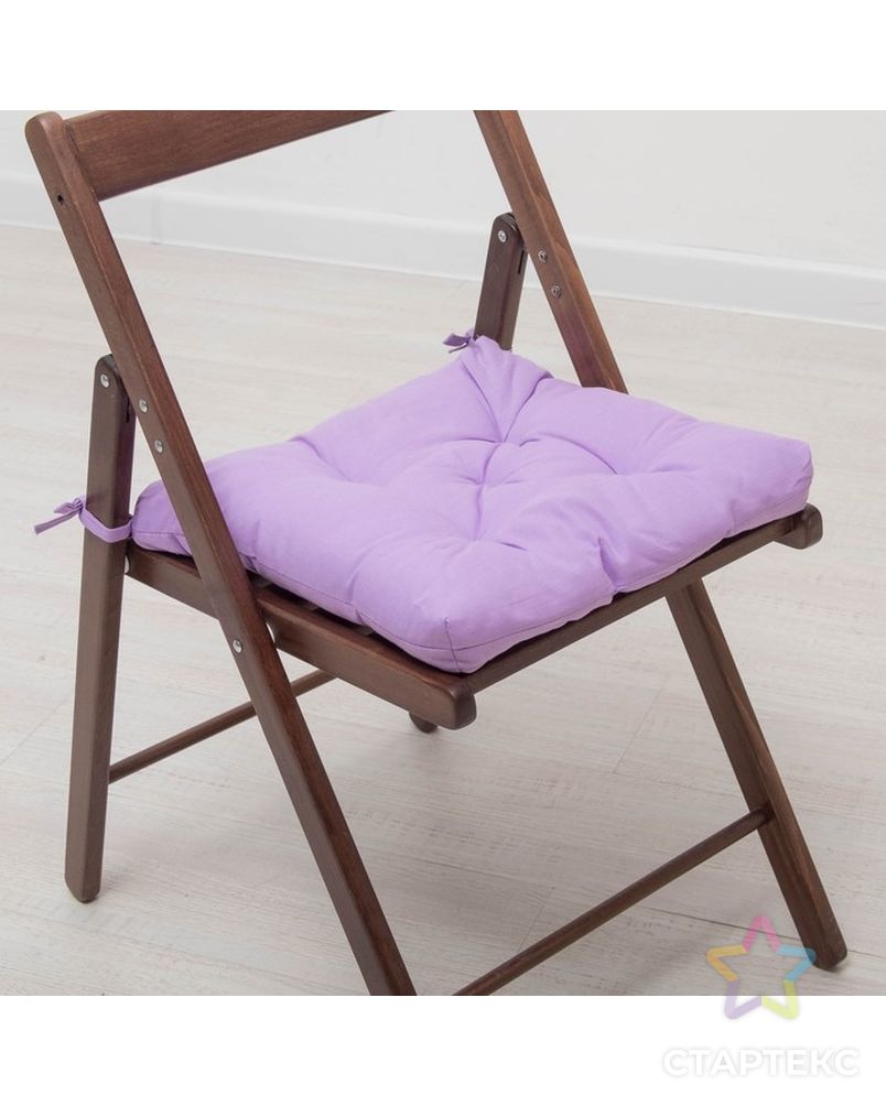 Набор подушек для стула 35х35 см 2шт, цв фиолетовый, бязь, холлофайбер арт. СМЛ-26070-1-СМЛ3121939 1