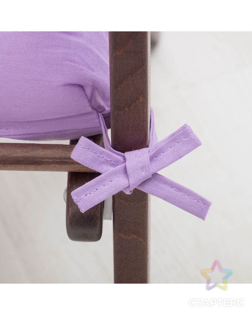 Набор подушек для стула 35х35 см 2шт, цв фиолетовый, бязь, холлофайбер арт. СМЛ-26070-1-СМЛ3121939