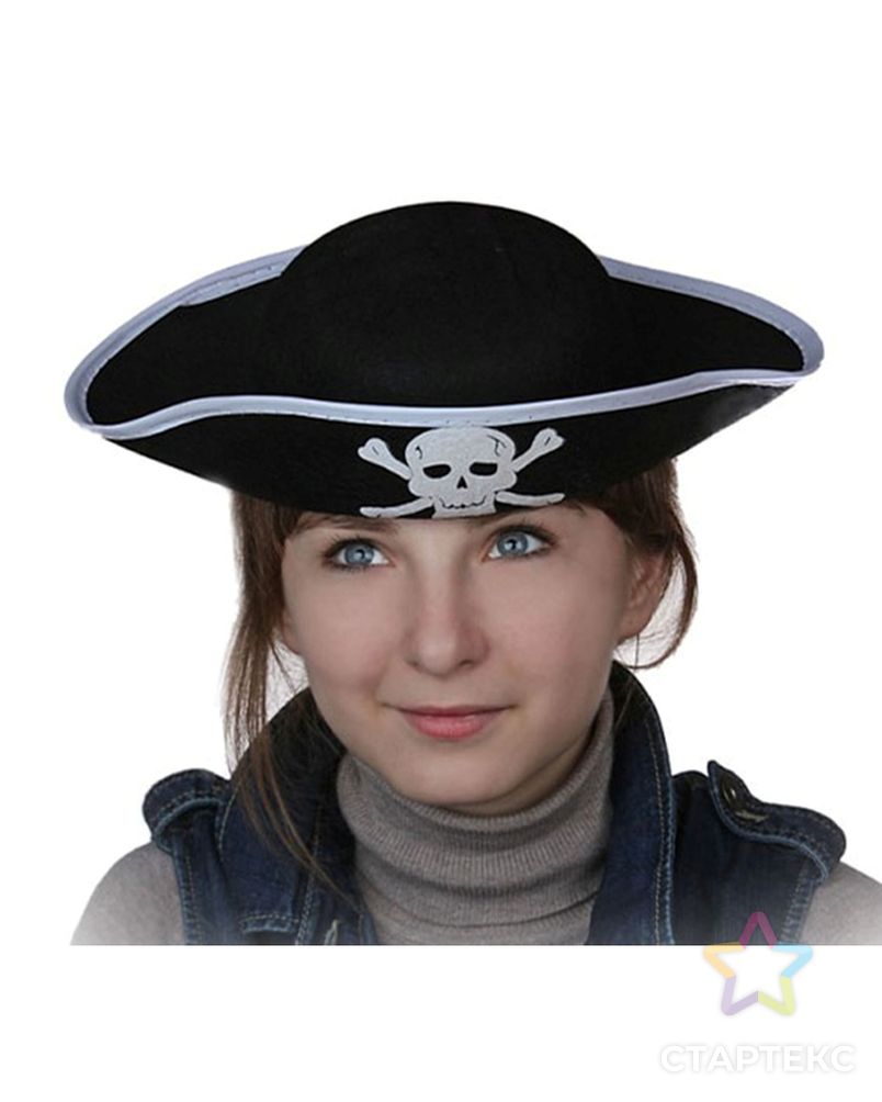 Карнавальная шляпа «Пират», р-р 56-58 арт. СМЛ-47030-1-СМЛ0000312531 1