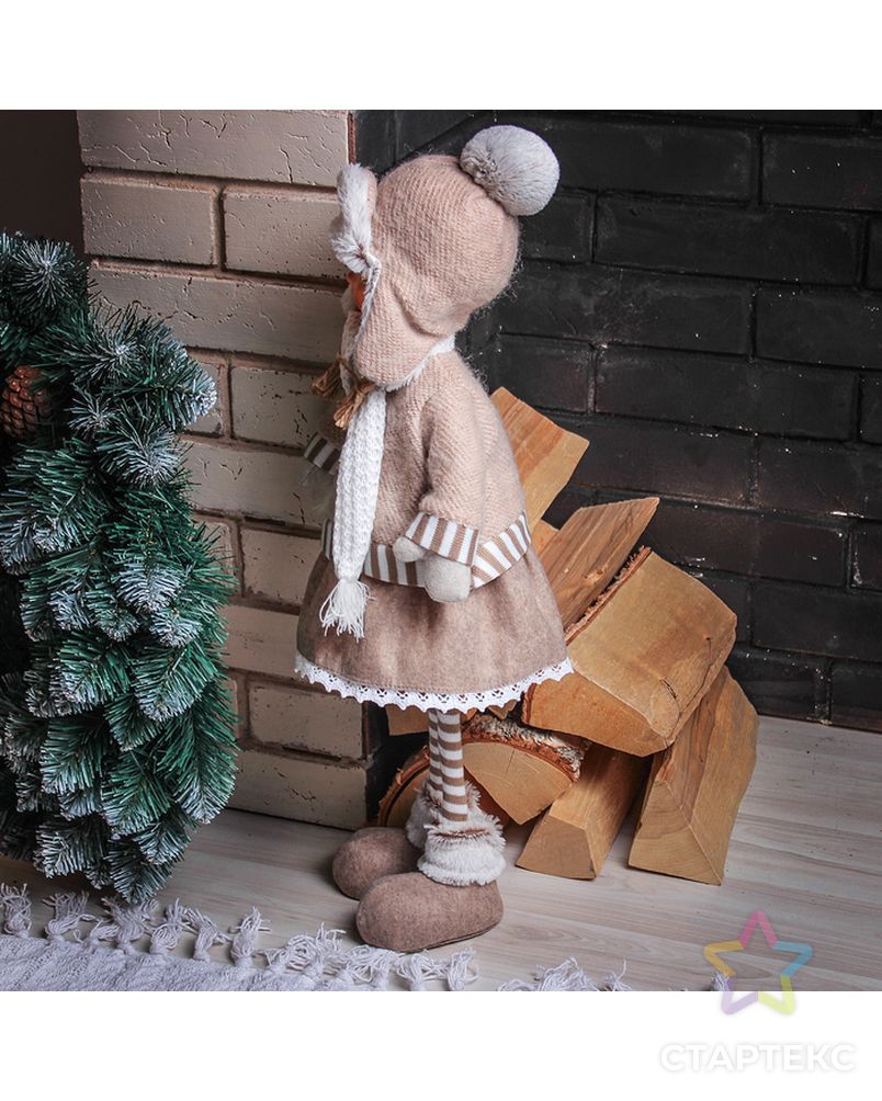 Кукла интерьерная "Маруся в шапочке-ушанке" 52 см арт. СМЛ-58120-1-СМЛ0003134156 2