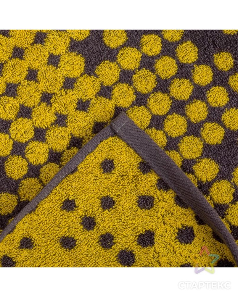 Полотенце махровое "Этель" Абстракция цвет жёлтый, 70х130 см, 100% хл, 420 гр/м2 арт. СМЛ-21064-1-СМЛ3141849 3