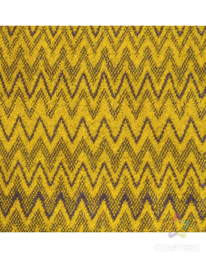 Полотенце махровое "Этель" Зигзаги цвет жёлтый 50х90 см, 100% хл, 420 гр/м2 арт. СМЛ-21061-1-СМЛ3141856