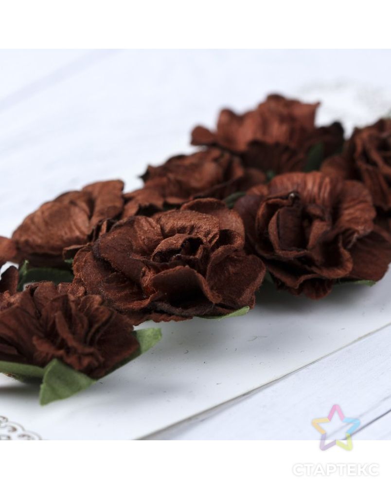 Заказать Цветы гвоздики бумажные "Темно-коричневые" набор 8 шт арт. СМЛ-29791-1-СМЛ3177512 в Новосибирске