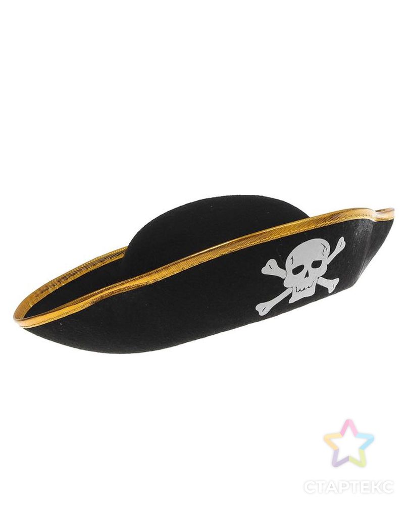 Карнавальная шляпа «Пират», р-р 56-58 арт. СМЛ-100725-2-СМЛ0000317929 2