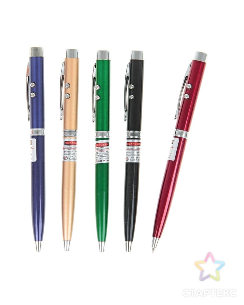 Ручка-фонарик «Лазер», цвета МИКС арт. СМЛ-48141-1-СМЛ0000318493 1