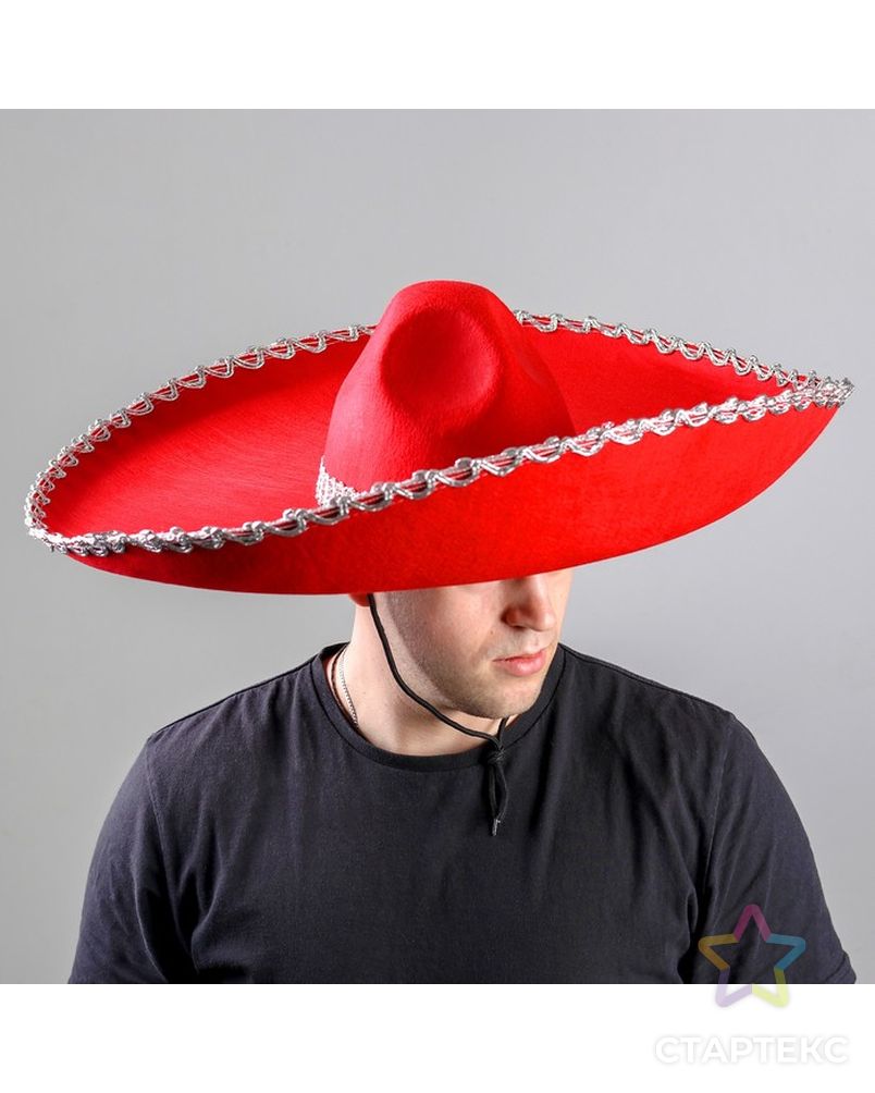 Шляпа «Мексиканка», красная арт. СМЛ-48321-1-СМЛ0000320161 1