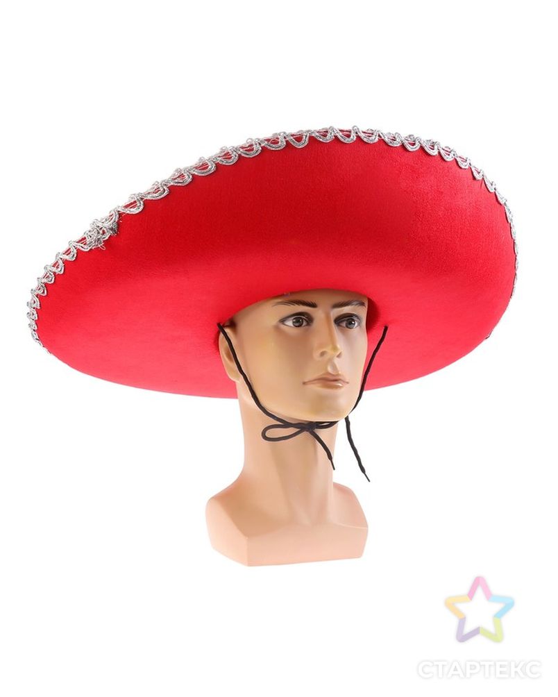 Шляпа «Мексиканка», красная арт. СМЛ-48321-1-СМЛ0000320161 2