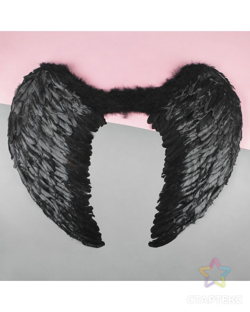 Крылья ангела, на резинке, цвет чёрный арт. СМЛ-48535-1-СМЛ0000322200 1