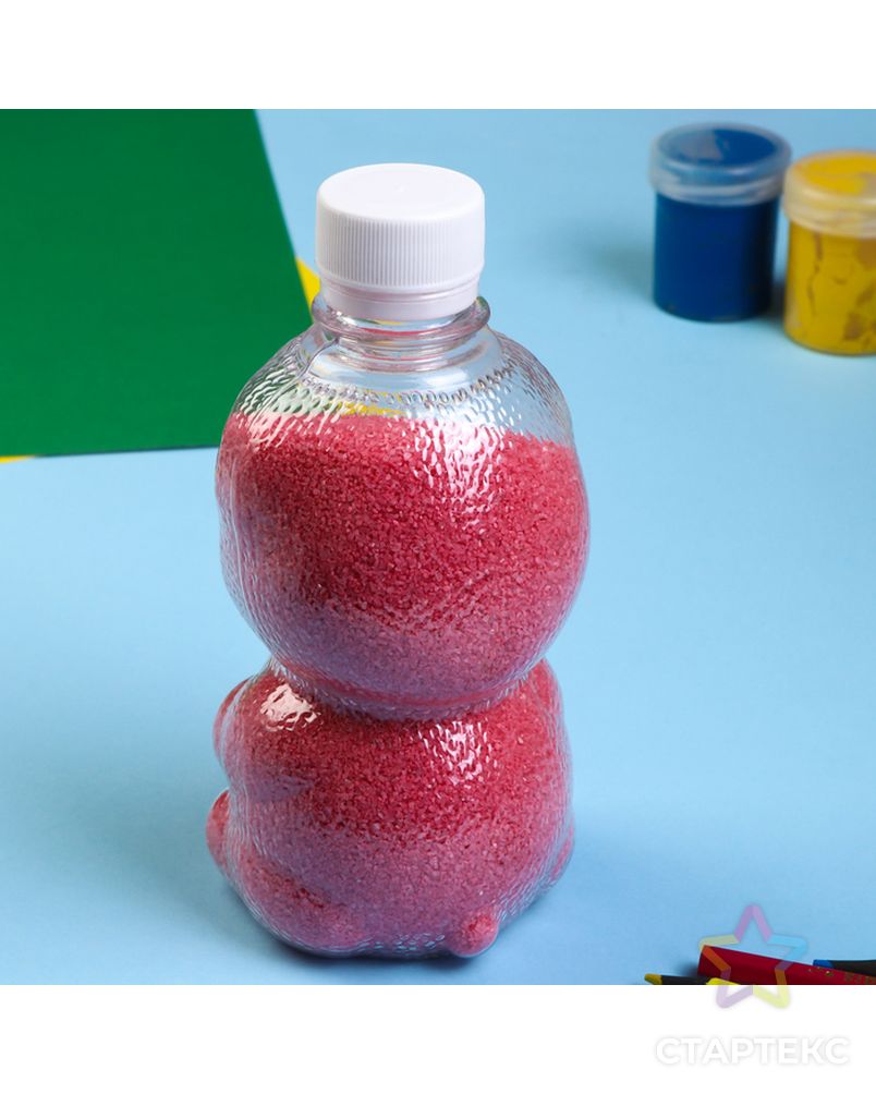Песок цветной в бутылках "Розовый" 500 гр МИКС арт. СМЛ-8002-1-СМЛ3222996