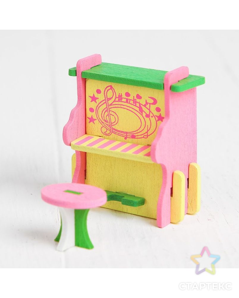 Мебель для кукол "Гостиная с большим столом" арт. СМЛ-8017-1-СМЛ3223338