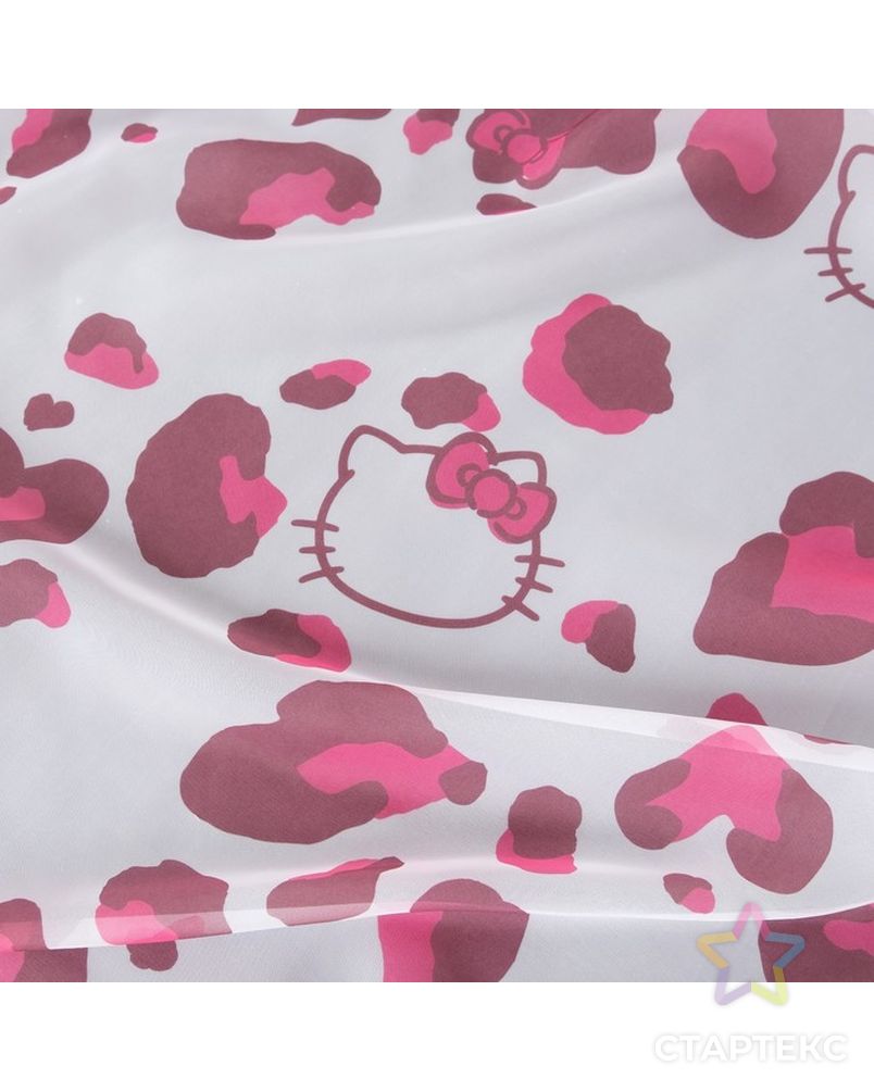 Комплект штор Hello Kitty 150х270 см - 2 шт., цвет розовый, вуаль арт. СМЛ-8150-1-СМЛ3236628