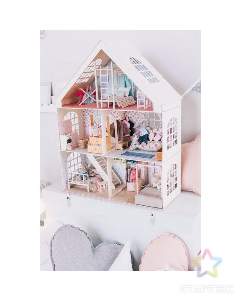 Кроватка для игрушки-малютки «Сны принцессы», набор для шитья, 21х29,7х1см арт. СМЛ-8344-1-СМЛ3245999 9