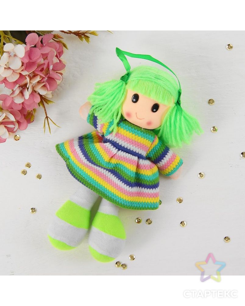Мягкая игрушка «Кукла», в вязаном платье, цвета МИКС арт. СМЛ-133717-1-СМЛ0000324819 2