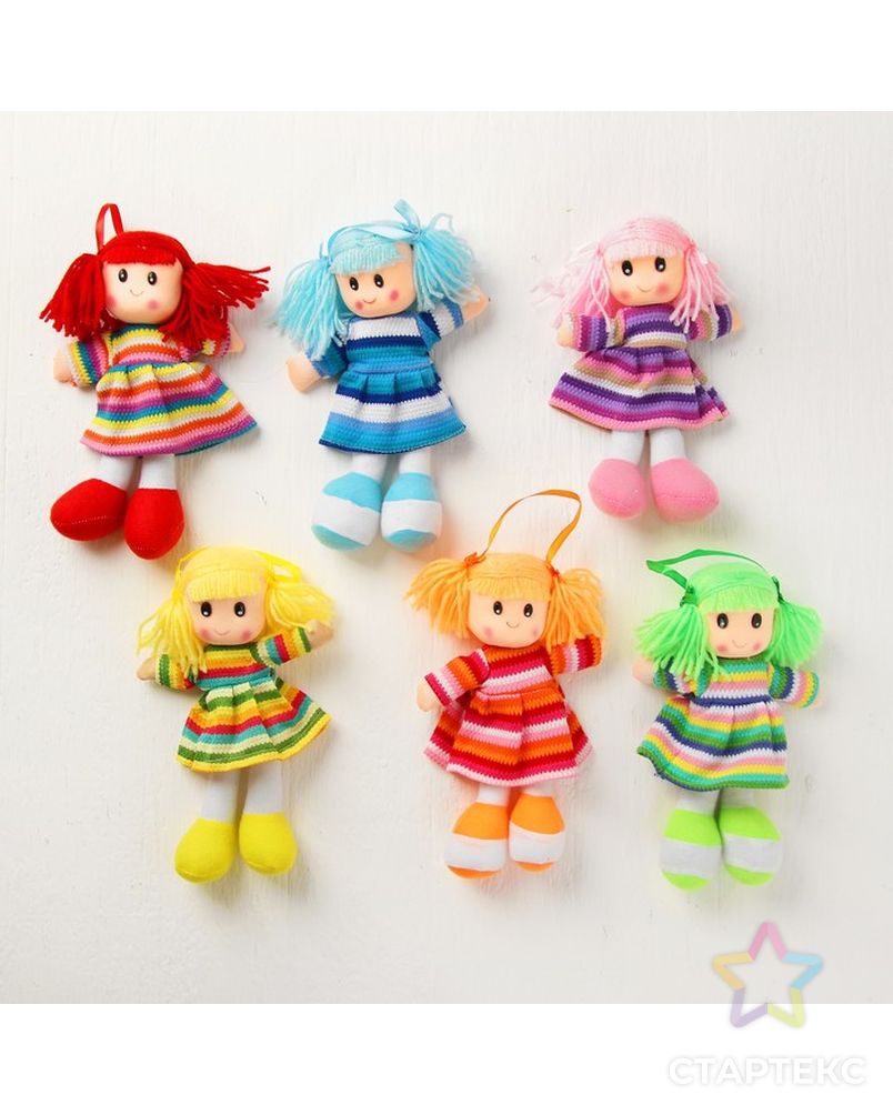 Мягкая игрушка «Кукла», в вязаном платье, цвета МИКС арт. СМЛ-133717-1-СМЛ0000324819 3