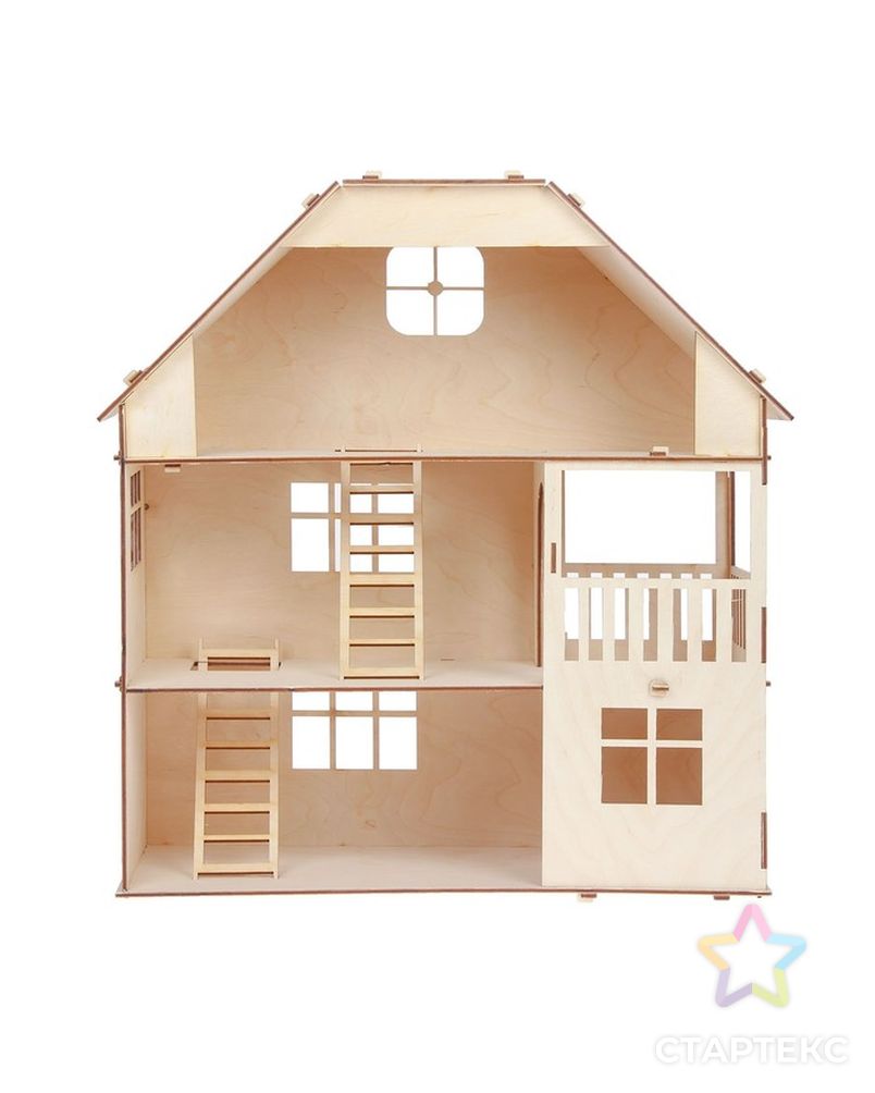 Домик для кукол, 3 этажа с мансардой арт. СМЛ-52681-1-СМЛ0003253133 5